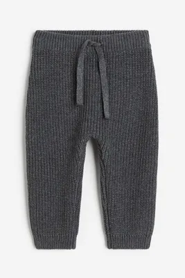 Rib-knit Cotton Pants