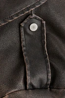 Distressed-look Shoulder-pad Jacket