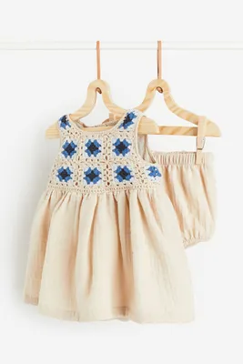 2-piece Dress and Bloomers Set