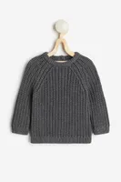Suéter de algodón acanalado