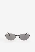 Rimless Oval Sunglasses