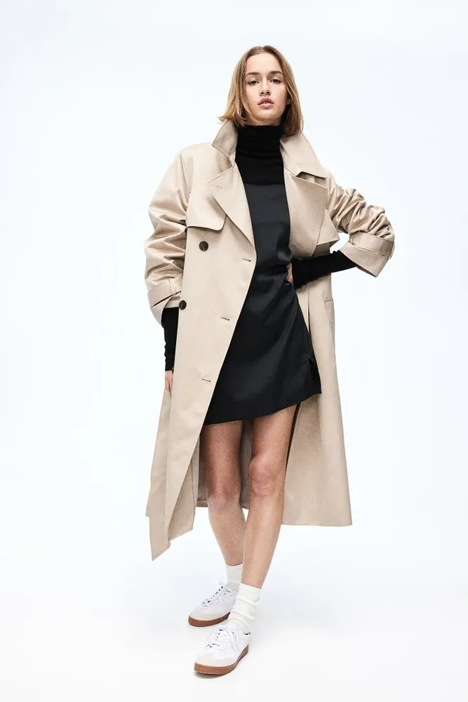 Double-breasted Twill Trench Coat