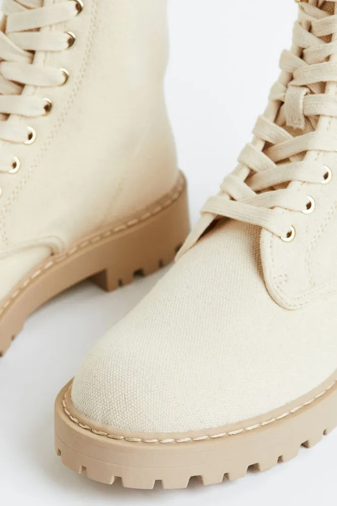 Chunky Canvas Boots