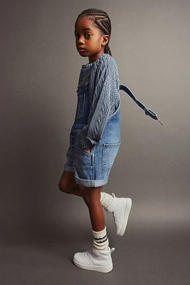 Denim Overall Shorts