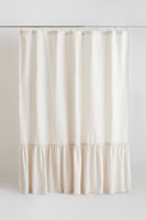 Flounce-trimmed Shower Curtain