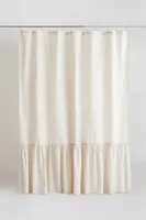 Flounce-trimmed Shower Curtain