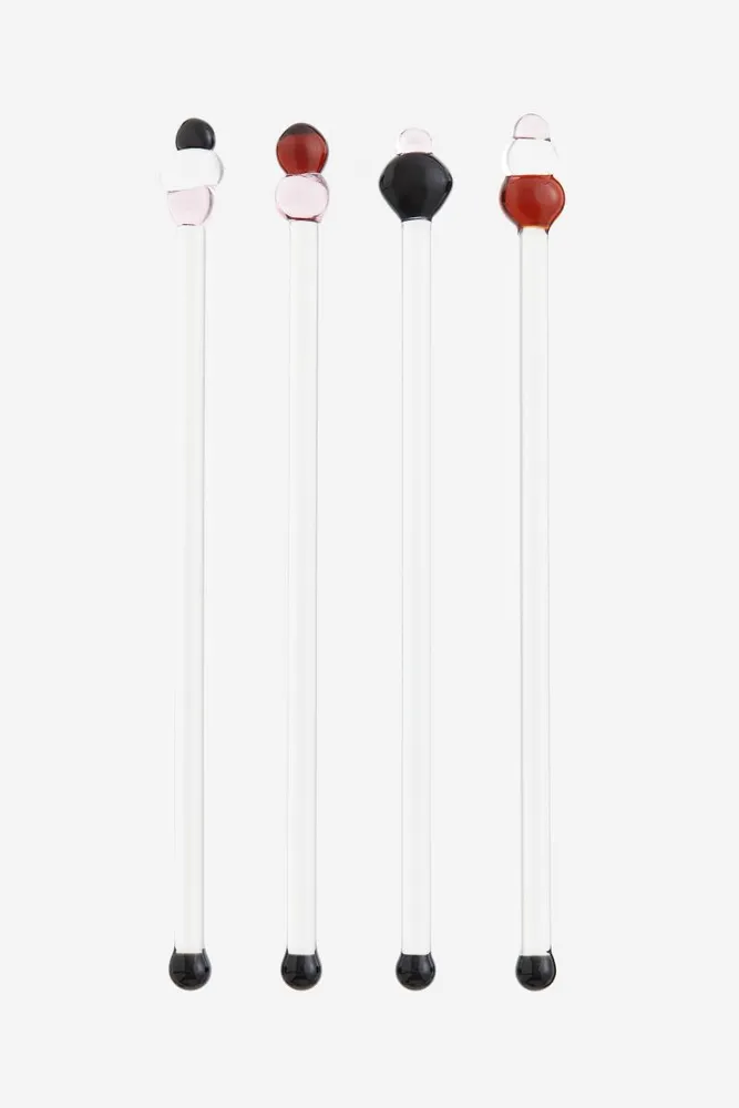 4-pack Glass Cocktail Stirrers