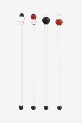 4-pack Glass Cocktail Stirrers