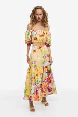 Patterned Maxi Skirt