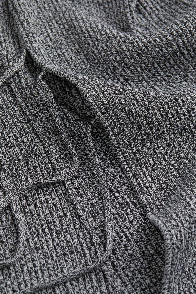 Rib-knit Tie-front Cardigan