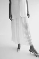 Pleated Chiffon Skirt