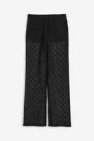 Crochet-look Pull-on Pants