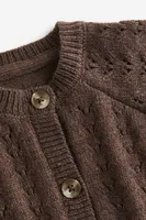 Pointelle-knit Cardigan