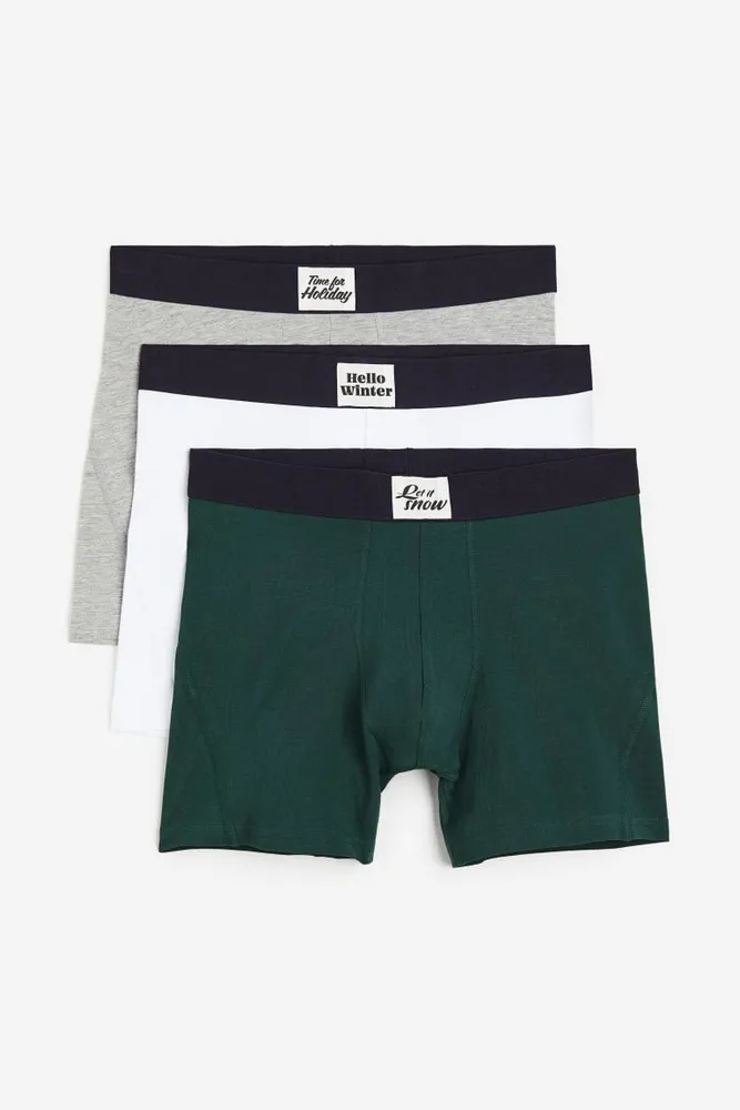 H&M 3-pack Cotton Boxer Shorts