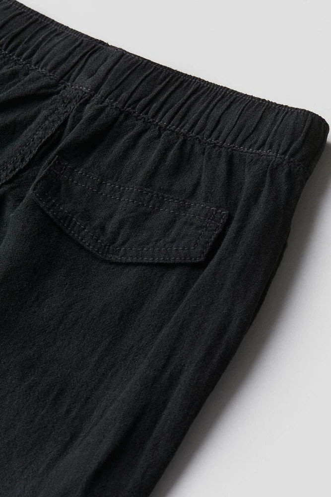 Linen-blend Cargo Pants