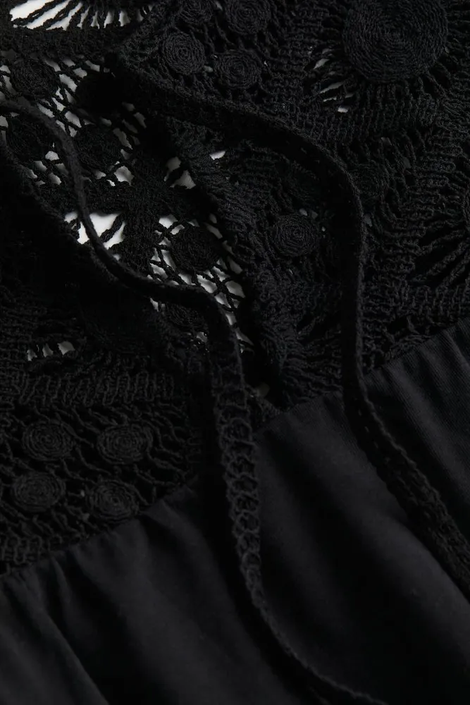 Lace-detail Jersey Dress
