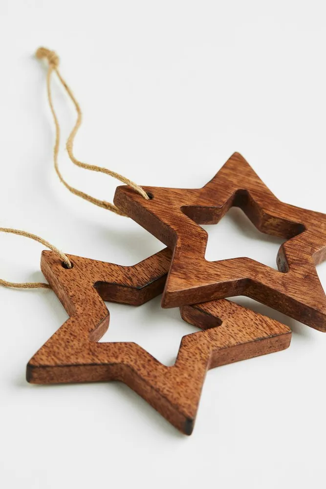 2-pack Wooden Ornaments
