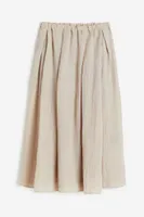 Wide-cut Twill Skirt