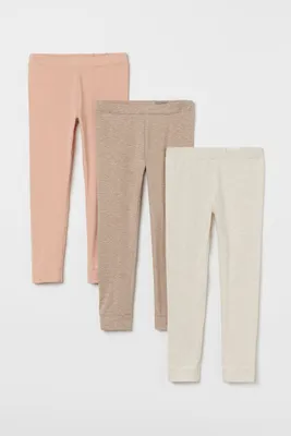 Lot de 3 leggings en coton