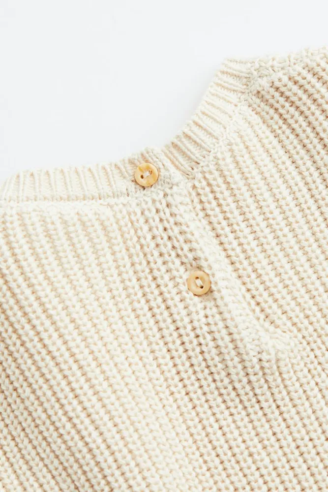 Oversized Rib-knit Cotton Sweater