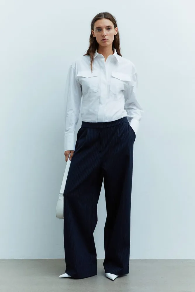 H&M Wide-leg Jersey Pants