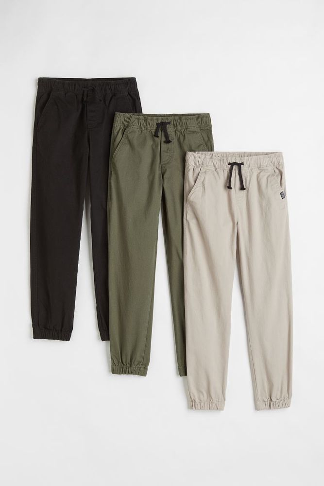 3-pack Twill Joggers