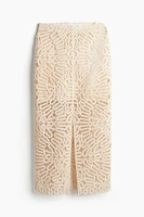 Crochet-look Pencil Skirt