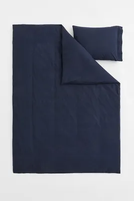 Cotton Percale Twin Duvet Cover Set