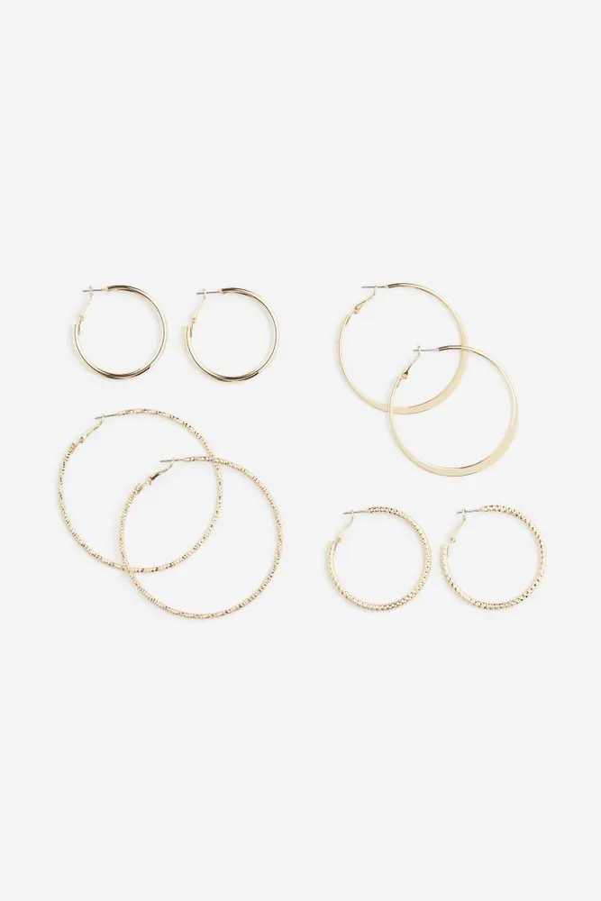 4 Pairs Hoop Earrings