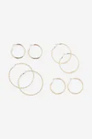 4 Pairs Hoop Earrings