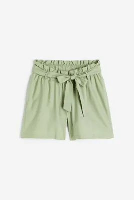MAMA Before & After Linen-blend Shorts