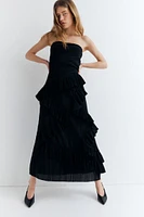 Ruffle-trimmed Bandeau Dress