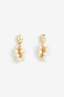 Boucles d'oreilles plaquées or avec pendentif