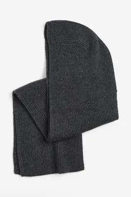Cashmere-blend Hooded Scarf