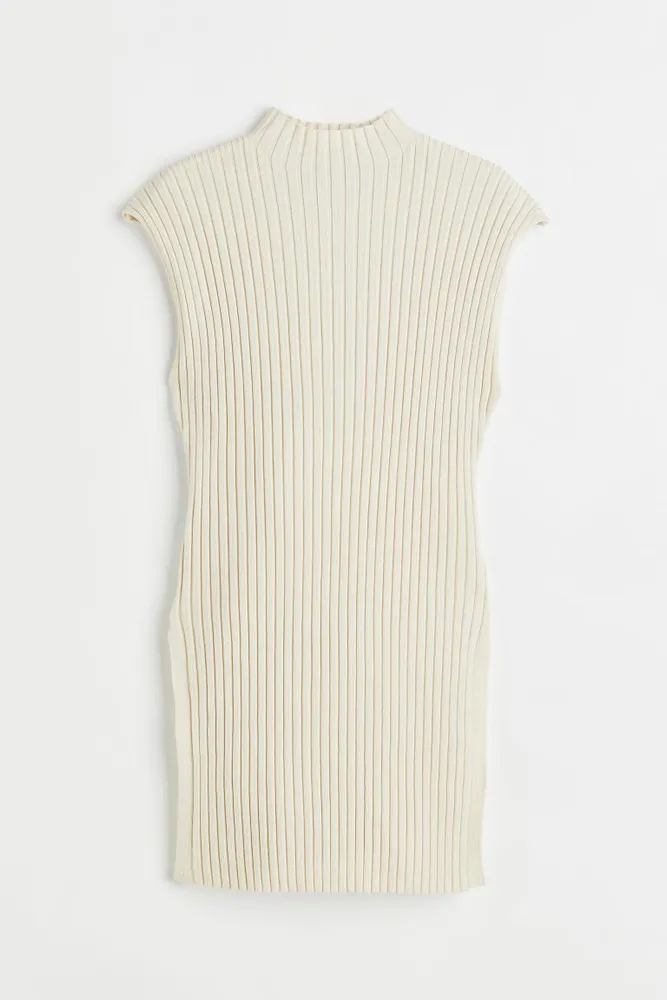 H&M Mock-turtleneck Rib-knit Dress