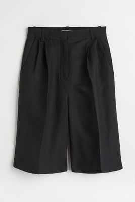 Linen-blend Bermuda Shorts