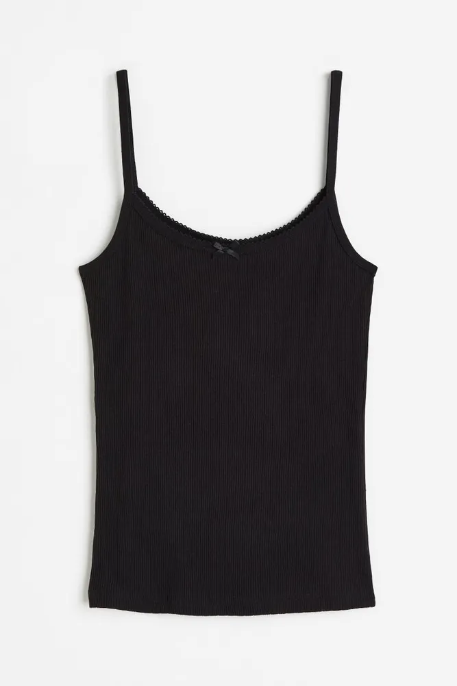 Picot-trimmed Camisole Top