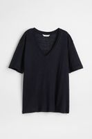 V-neck Linen Jersey T-shirt