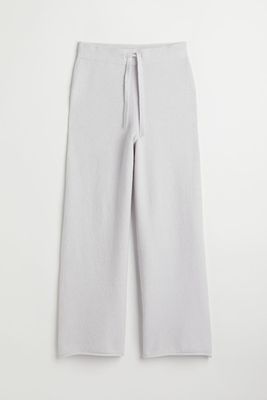 Fluffy Bouclé-knit Pants