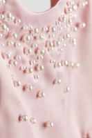 Bead-detail Satin Dress