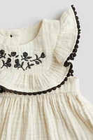 Muslin Dress with Embroidered Details