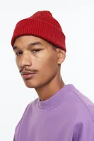 Rib-knit Cotton Beanie