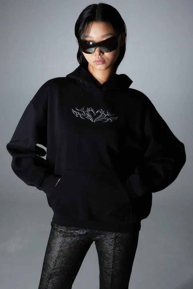 Oversized Hoodie with Motif