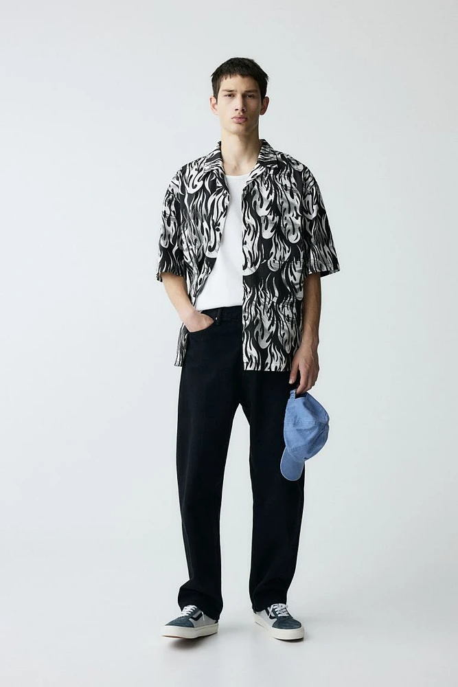 Loose Fit Patterned Resort Shirt