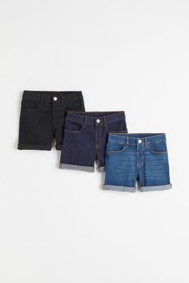 3-pack Skinny Fit Denim Shorts