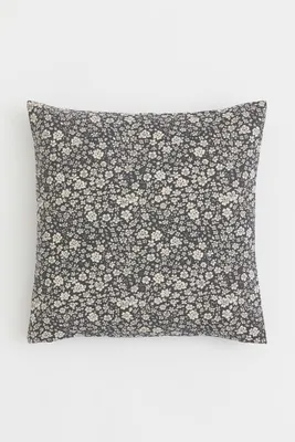 Housse de coussin fleurie