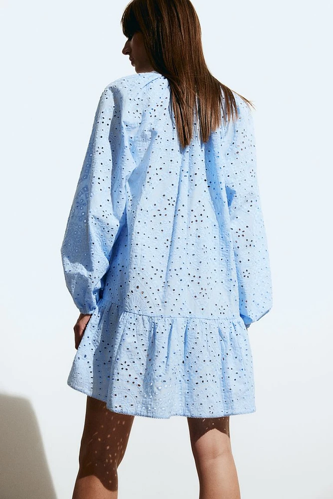 Tunic Dress with Eyelet Embroidery