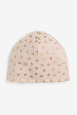 Patterned Jersey Beanie