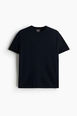 Regular Fit Textured-knit T-shirt