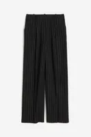 Wide-leg Twill Pants